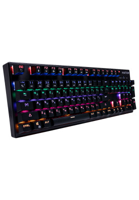 Клавіатура ігрова механічна Hator Starfall, Outemu Blue Rainbow LED Black USB