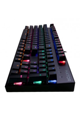 Клавіатура ігрова механічна Hator Starfall, Outemu Blue Rainbow LED Black USB