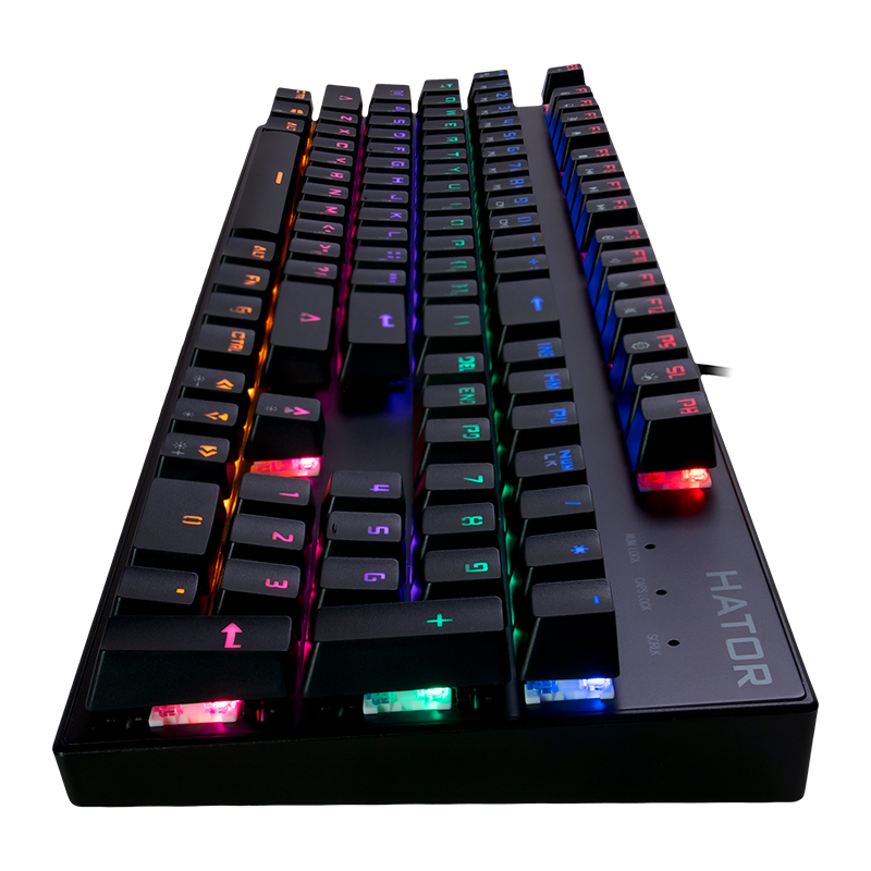 Клавіатура ігрова механічна Hator Starfall, Outemu Blue Rainbow LED Black USB