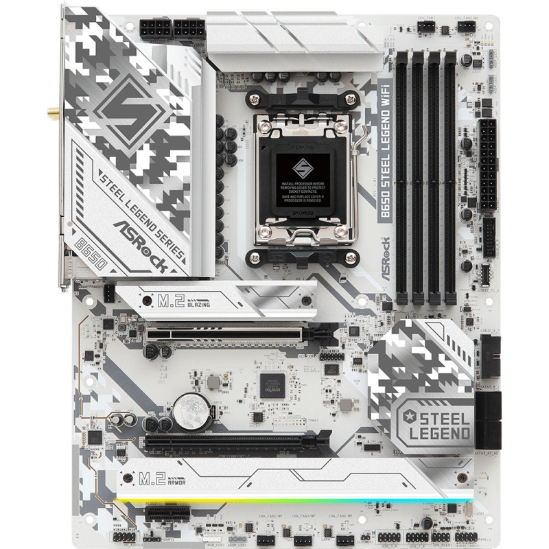ASRock B650 Steel Legend WIFI (AM5/B650, 4*DDR5, 2xPCIex16, HDMI/DP, 4xSATA,3xM.2, 2.5GLan, ATX)