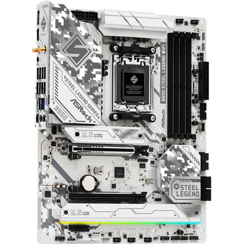 ASRock B650 Steel Legend WIFI (AM5/B650, 4*DDR5, 2xPCIex16, HDMI/DP, 4xSATA,3xM.2, 2.5GLan, ATX)