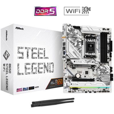 ASRock B650 Steel Legend WIFI (AM5/B650, 4*DDR5, 2xPCIex16, HDMI/DP, 4xSATA,3xM.2, 2.5GLan, ATX) ASRock B650 Steel Legend WIFI (AM5/B650, 4*DDR5, 2xPCIex16, HDMI/DP, 4xSATA,3xM.2, 2.5GLan, ATX)