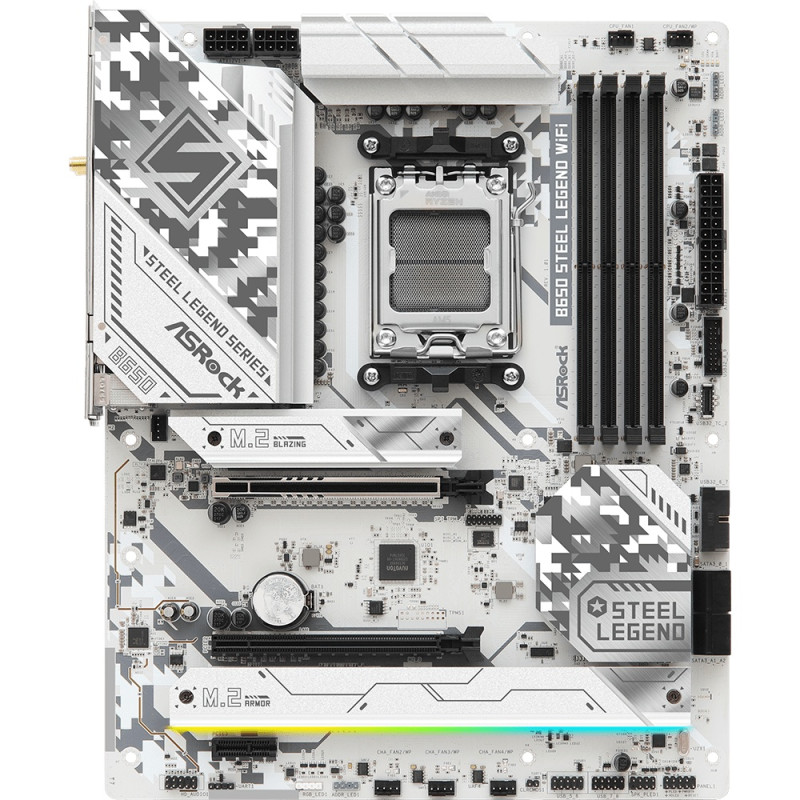 ASRock B650 Steel Legend WIFI (AM5/B650, 4*DDR5, 2xPCIex16, HDMI/DP, 4xSATA,3xM.2, 2.5GLan, ATX)