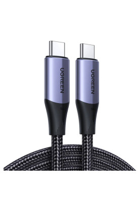 Кабель USB 3.1 Type-C M-M, 1 м, (20V/5A), 100W （10Gbps）Чорний, US355 UGREEN