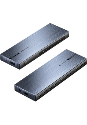 Сплітер HDMI 1.4 UHD 4K 30Hz 3D, HDCP 1x8 ports Чорний Vention