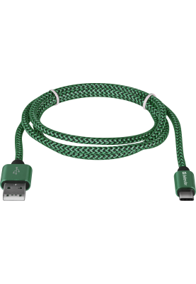 Кабель USB AM-Type-C M, 1.0 м, зелений, 09-03T PRO Defender