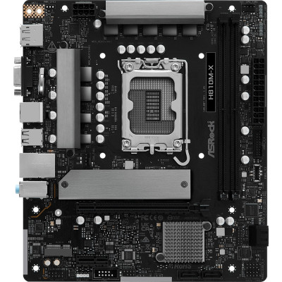 AsRock H810M-X (1851/H810, 2*DDR5, PCIex16, HDMI/DP/VGA, 4xSATA, M.2, 2.5Glan, 7.1ch, mATX)