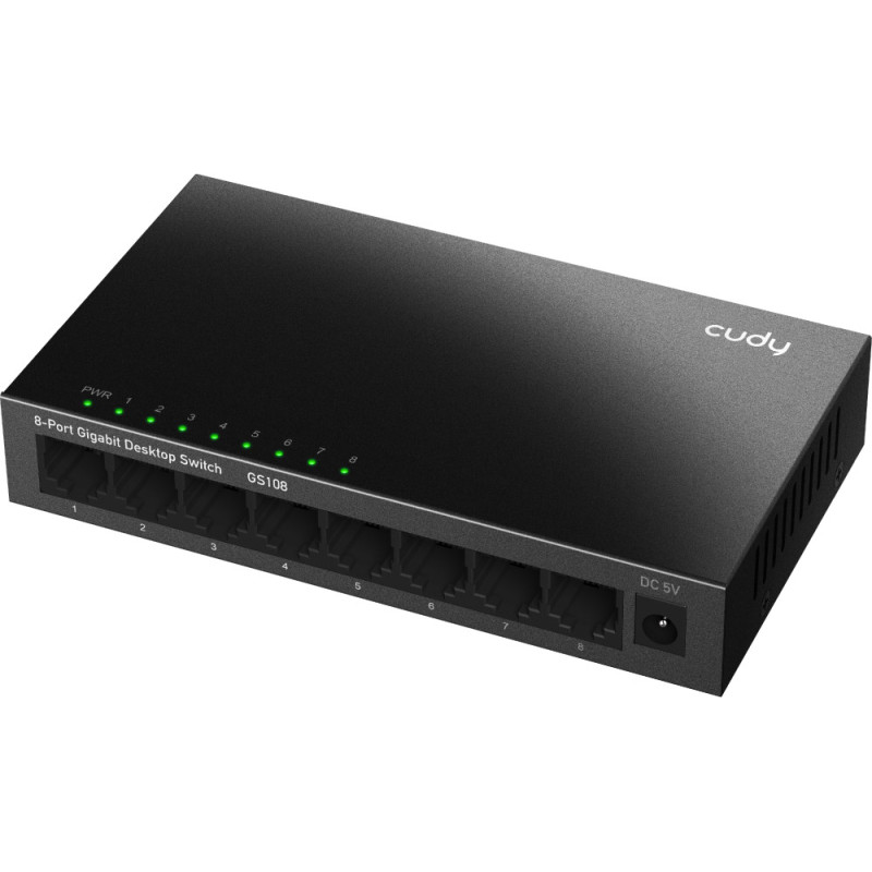 Комутатор Cudy GS108, 8 портовий Gigabit Metal Desktop Switch