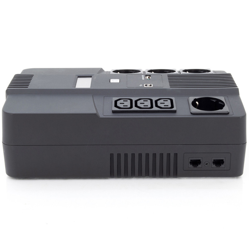 ДБЖ Digitus Line-Interactive, 800VA/480W, LED, 4xSchuko/3xC13, RJ45, USB