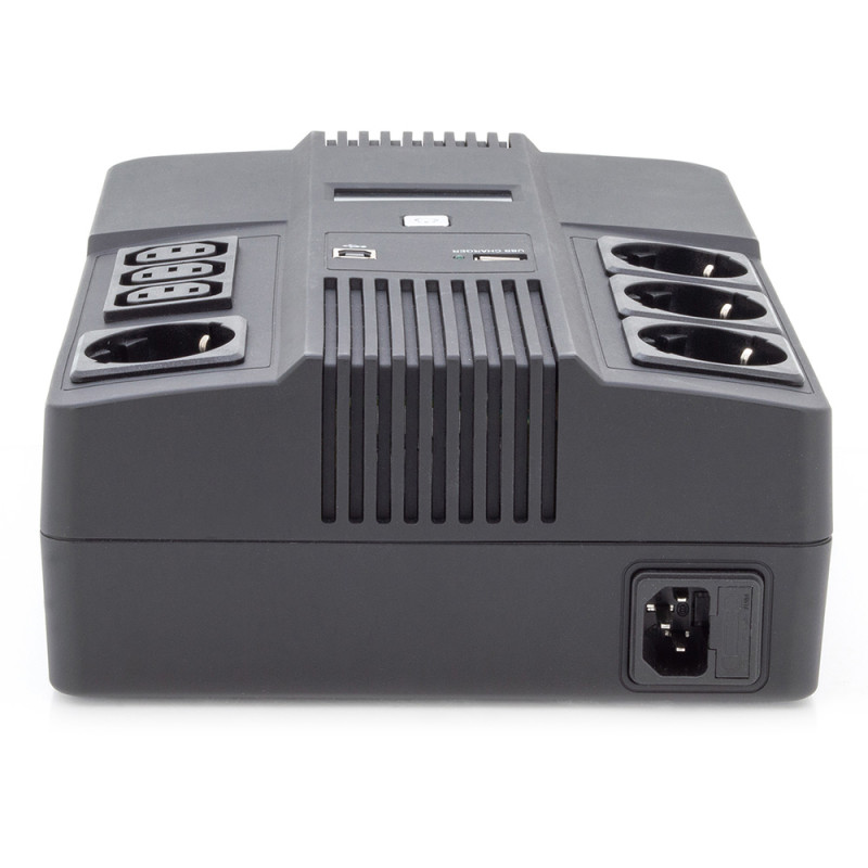 ДБЖ Digitus Line-Interactive, 800VA/480W, LED, 4xSchuko/3xC13, RJ45, USB