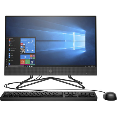 Моноблок 21.5" HP 200 G4 i5-10210U/8Gb/SSD256/DVD-WR/K&M/Cam/WiFi/DOS/Iron Gray
