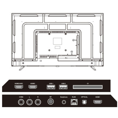 TV 50 Mystery MTV-5060UDT2 4K/Android 11/DVB-T2/2xUSB 2.0/3хHDMI/CI-слот/Wi-Fi/Black
