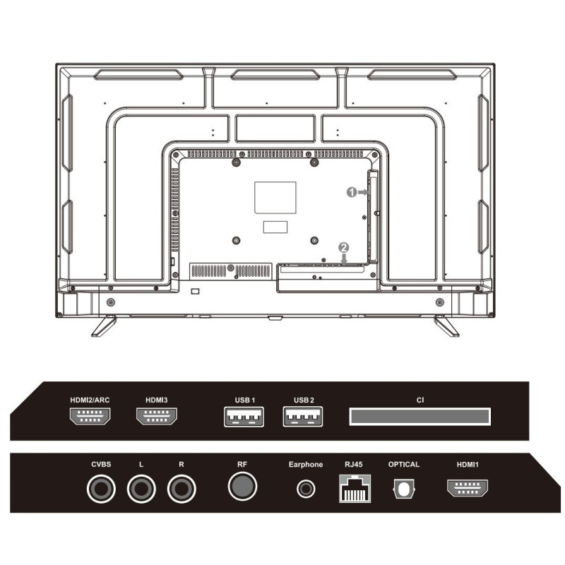 TV 50 Mystery MTV-5060UDT2 4K/Android 11/DVB-T2/2xUSB 2.0/3хHDMI/CI-слот/Wi-Fi/Black