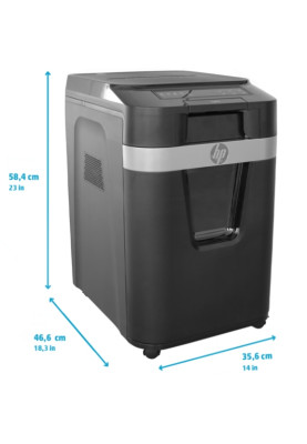 Знищувач документів HP Pro Shred Auto 200CC, CrossCut Paper Shredder, A4, 80g х 10 л.,4*20, 32л.,P-4