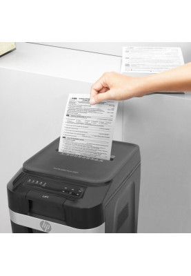 Знищувач документів HP Pro Shred Auto 200CC, CrossCut Paper Shredder, A4, 80g х 10 л.,4*20, 32л.,P-4