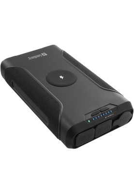 УМБ Sandberg Survivor 72000mAh DC70W, PD,2xUSB-C 60W,QC3.0(18W)USB-A, Cigar Lighter,Wireless, Li-Ion