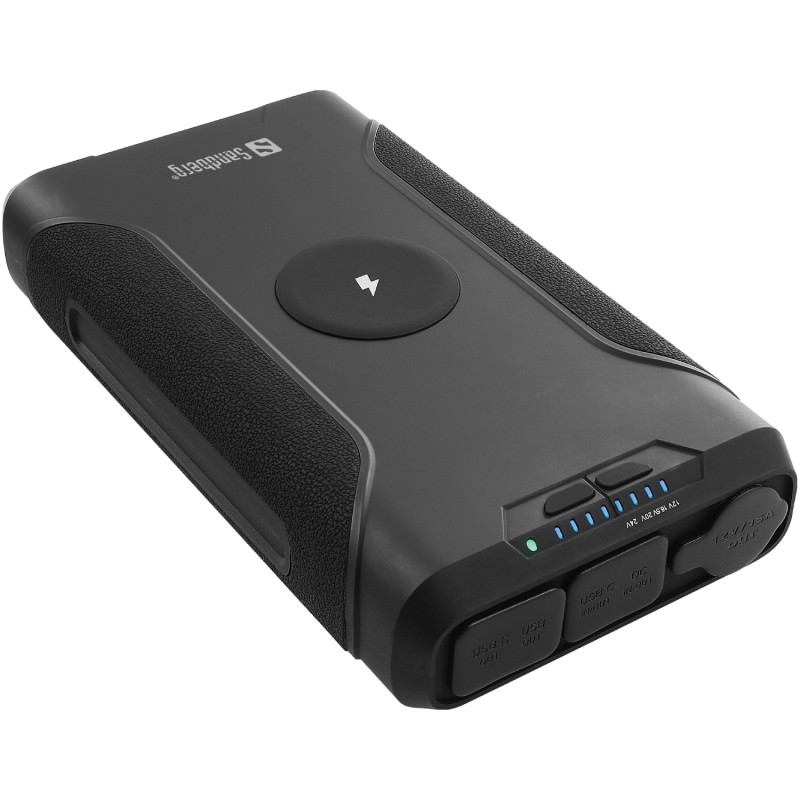 УМБ Sandberg Survivor 72000mAh DC70W, PD,2xUSB-C 60W,QC3.0(18W)USB-A, Cigar Lighter,Wireless, Li-Ion