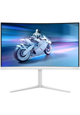 TFT 27" Philips 27M2C5501, QHD 2K, Fast VA, вигнутий, 180Гц, 2хHDMI, DP, HAS, білий