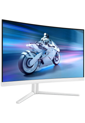 TFT 27" Philips 27M2C5501, QHD 2K, Fast VA, вигнутий, 180Гц, 2хHDMI, DP, HAS, білий