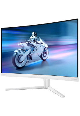 TFT 27" Philips 27M2C5501, QHD 2K, Fast VA, вигнутий, 180Гц, 2хHDMI, DP, HAS, білий
