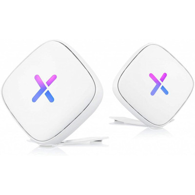 Маршрутизатор ZyXEL WiFi-система Multy U AC2100, 1xGE WAN, 1xGE LAN, Tri-Band, MU-MIMO, MESH, BLE 4.1, 6 антен, 2-pack