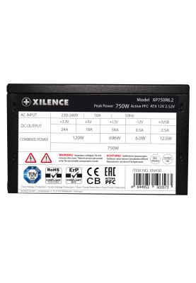 БЖ 750W Xilence XP750R6.2 Performance C+ 120mm, 80+ White, Retail Box