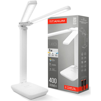 LED лампа настiльна з акумулятором TITANUM TLTF-010W 7W 2700-6000K