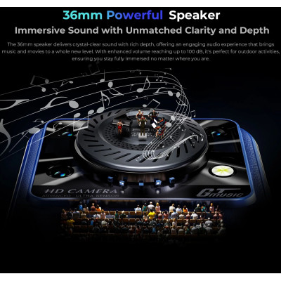 Смартфон Oukitel C60pro 6.88` HD+ /8GB/256GB/ T606 /10000mAh/ 13+5Мп / Blue