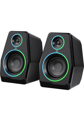 Акустична система 2.0 Defender Solar 10, 10Вт, Bluetooth, RGB підсвітка, USB, чорна