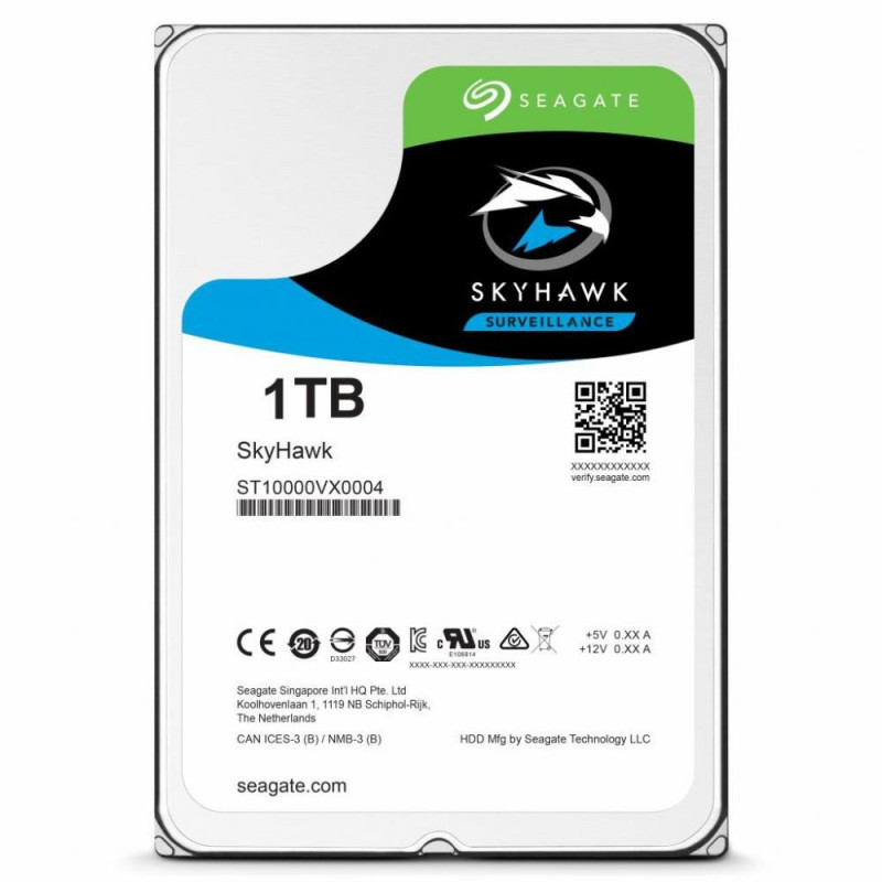 HDD 1000Gb, 5900, Seagate SkyHawk Guardian, 64M, SATA III (ST1000VX005)