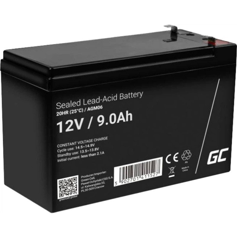 Акумуляторна батарея Green Cell 12V, 9.0A
