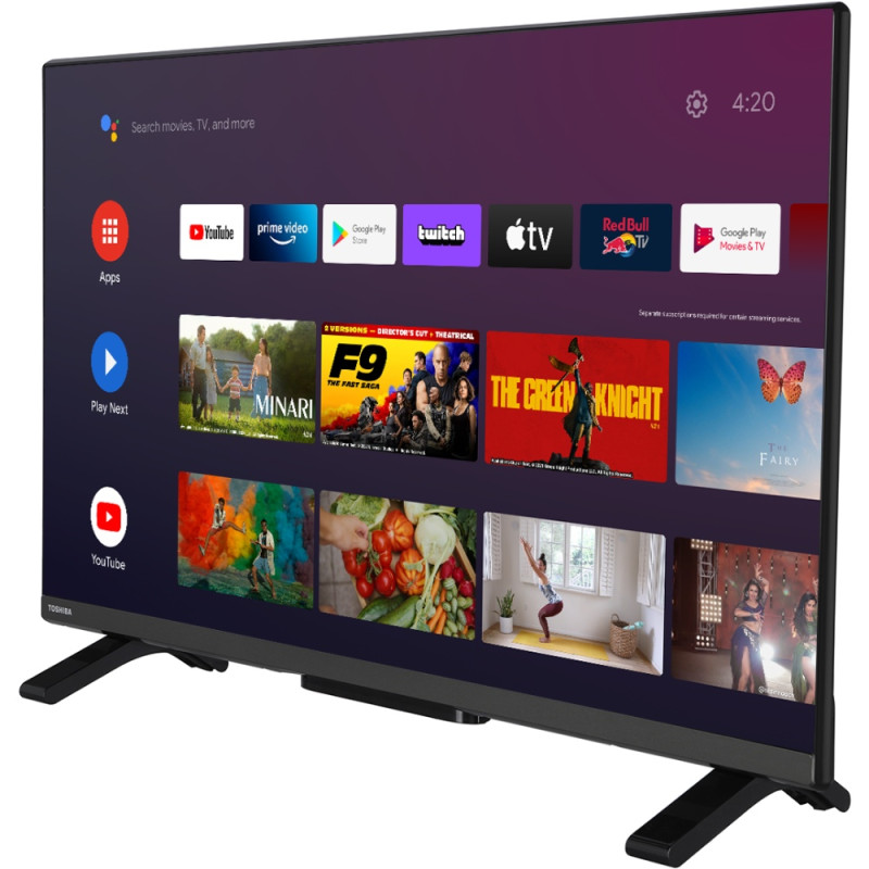 TV 32 Toshiba 32LA2E63DG HD/LED/T2/Android 11/2 x 6W/Dolby Digital/HDMI/Wi-Fi/VESA 75 x 75 M4/Black