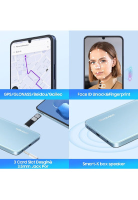 Смартфон Blackview COLOR 8 6.75" HD+ /8GB/128GB/ T616 / 6000mAh / 50+8Мп / Blue