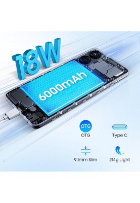 Смартфон Blackview COLOR 8 6.75" HD+ /8GB/128GB/ T616 / 6000mAh / 50+8Мп / Blue