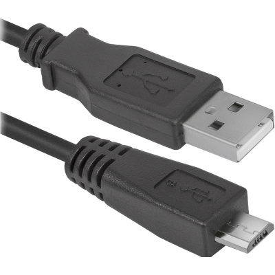 Кабель USB AM-micro BM, 1.8 м, чорний, 08-10BH Defender