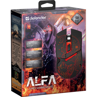 Мишка Defender Alfa GM-703L 7 кн., 3200 dpi