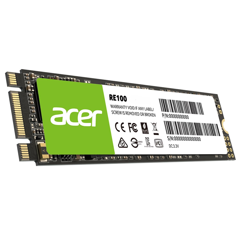 Накопичувач SSD 512GB Acer RE100 M.2 2280 SATA III 3D TLC, Retail