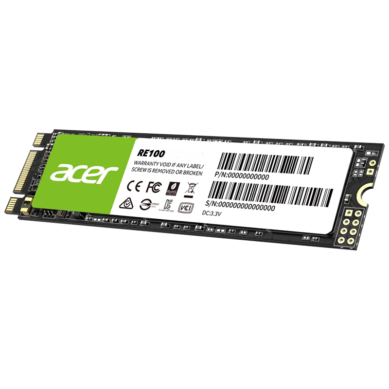 Накопичувач SSD 512GB Acer RE100 M.2 2280 SATA III 3D TLC, Retail