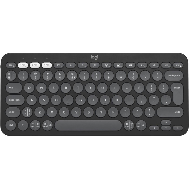 Клавіатура Logitech Pebble Keys 2 K380s, USB бездротова, чорна