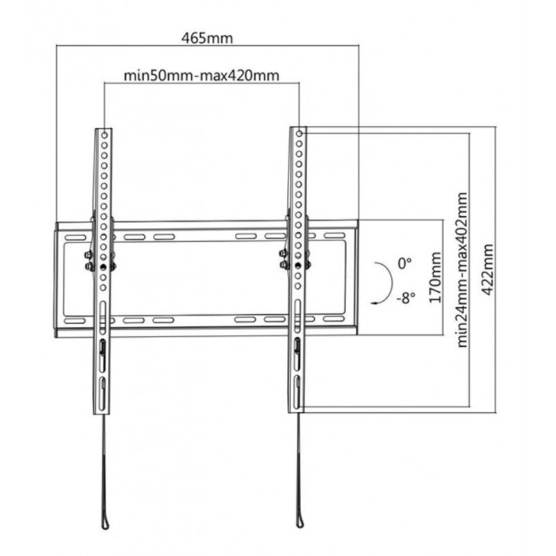 Кріплення для телевізора SATELIT 32-55TILT400 VESA 400x400/Max 35kg/Tilt mounts/Black