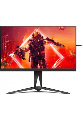 Монітор TFT 27" AOC AGON AG275QXN/EU, QHD, VA, HDR400, 165Гц, 1 мс (GtG), 2х HDMI, DP, USB-hub, HAS, Pivot, чорний з червоним