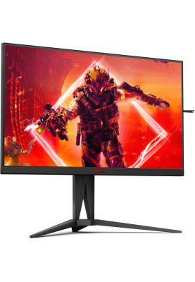 Монітор TFT 27" AOC AGON AG275QXN/EU, QHD, VA, HDR400, 165Гц, 1 мс (GtG), 2х HDMI, DP, USB-hub, HAS, Pivot, чорний з червоним