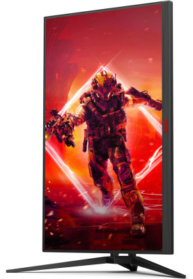 Монітор TFT 27" AOC AGON AG275QXN/EU, QHD, VA, HDR400, 165Гц, 1 мс (GtG), 2х HDMI, DP, USB-hub, HAS, Pivot, чорний з червоним