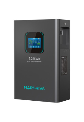 Акумуляторна батарея Marsriva LiFePO4, 25.6V/204Ah, 5.22KWH, wall mounted