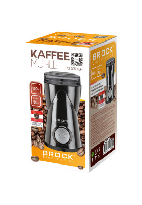 Кавомолка BROCK CG 3250 BK 150Вт/ жорнова/ 50г/ пластик/ чорна