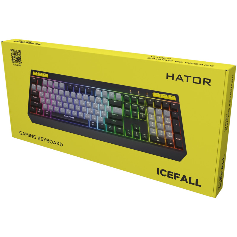 Клавіатура ігрова мембранна HATOR Icefall  black