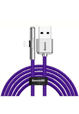Кабель USB3.1 AM-Lightning M, 2 м, 1.5A, 90° з кольоровою індикацією Пурпуровий, CAL7C Baseus