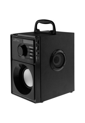 Акустична система 1.0 Media-Tech 15W, Bluetooth/FM/AUX/SD/USB/пульт/BOOMBOX, срібна мембрана, чорна
