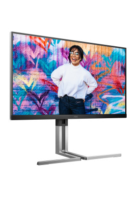 TFT 27" AOC Q27U3CV, IPS, QHD, HDMI, DP, USB-C, RJ-45, USB-hub, HAS, Pivot, кол., чорний