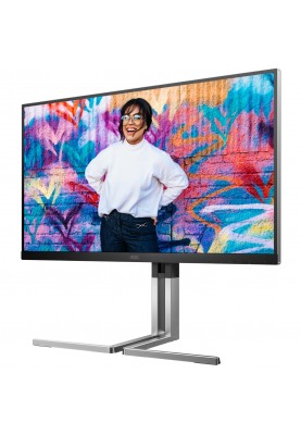 TFT 27" AOC Q27U3CV, IPS, QHD, HDMI, DP, USB-C, RJ-45, USB-hub, HAS, Pivot, кол., чорний